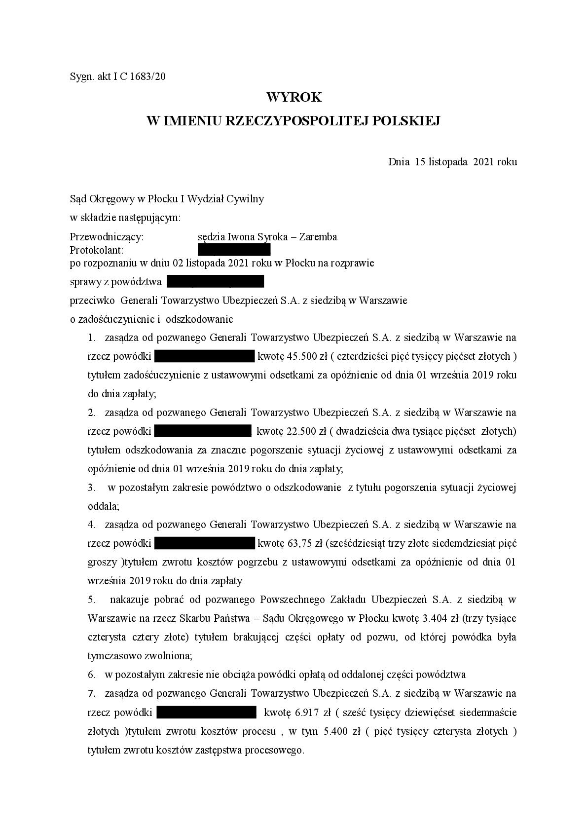 Stosowne Odszkodowanie